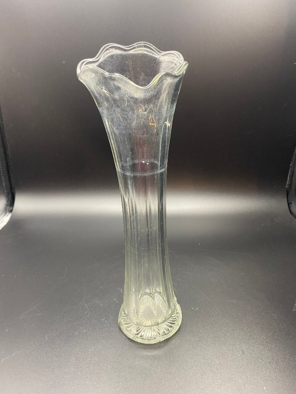 Clear Swung Vase Paneled Sides